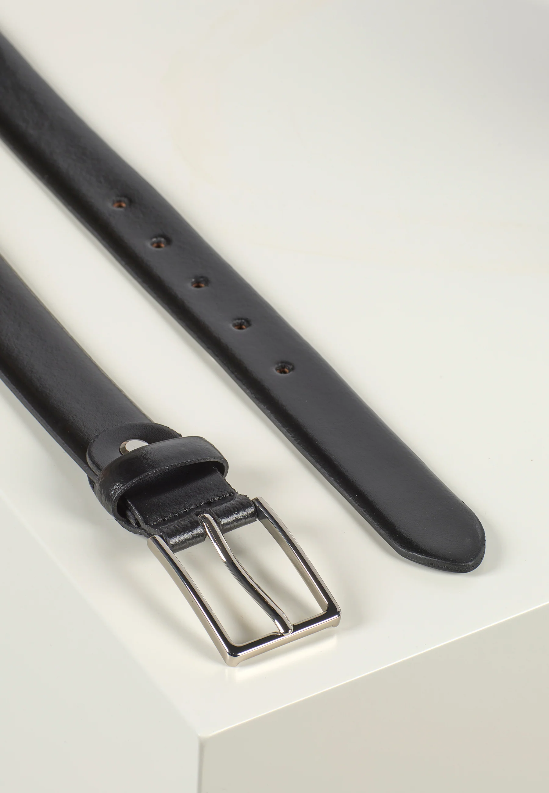 Leather Belt Allen Black - Image 2