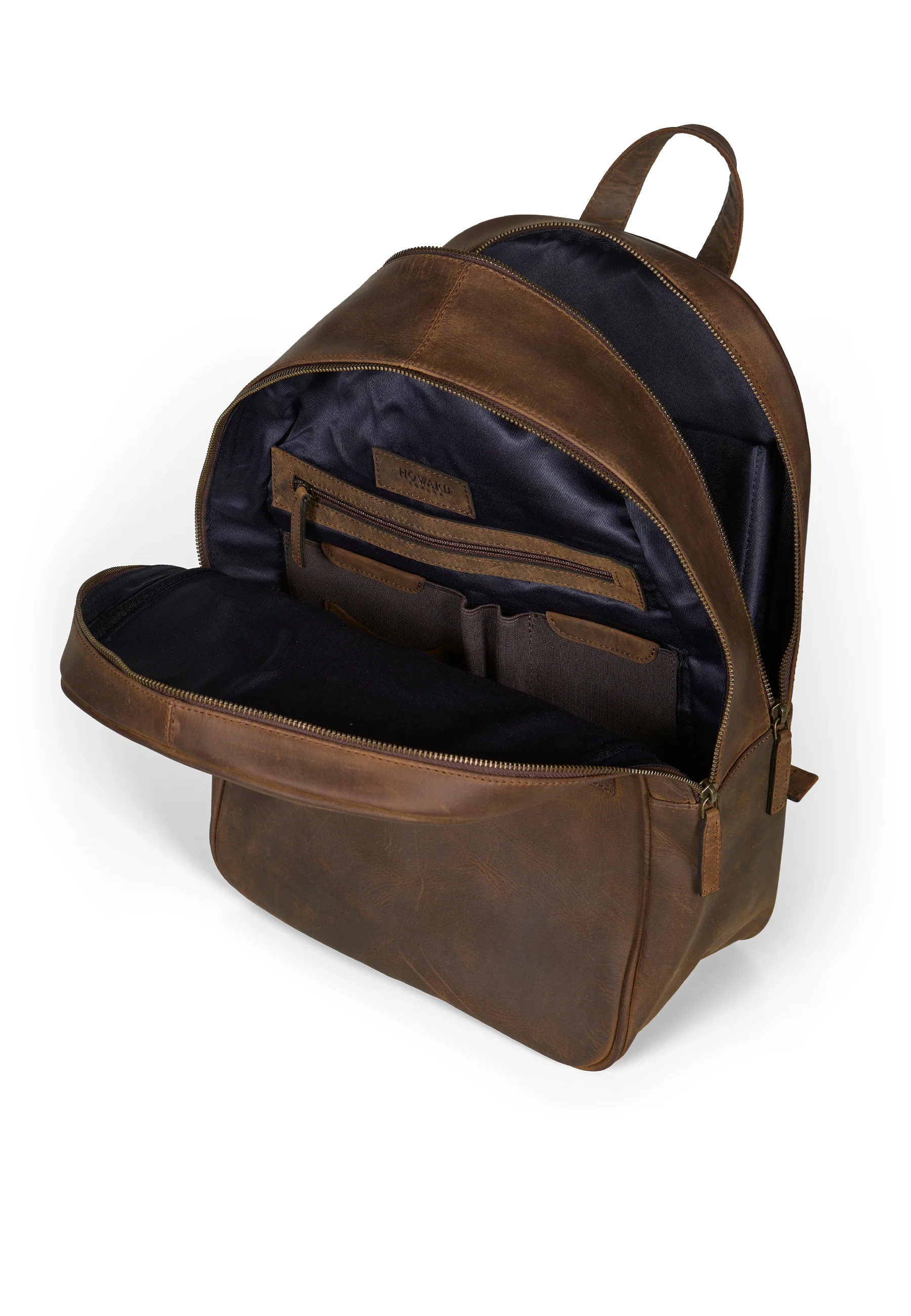 Backpack Leather Bag Cole Brown - Image 3