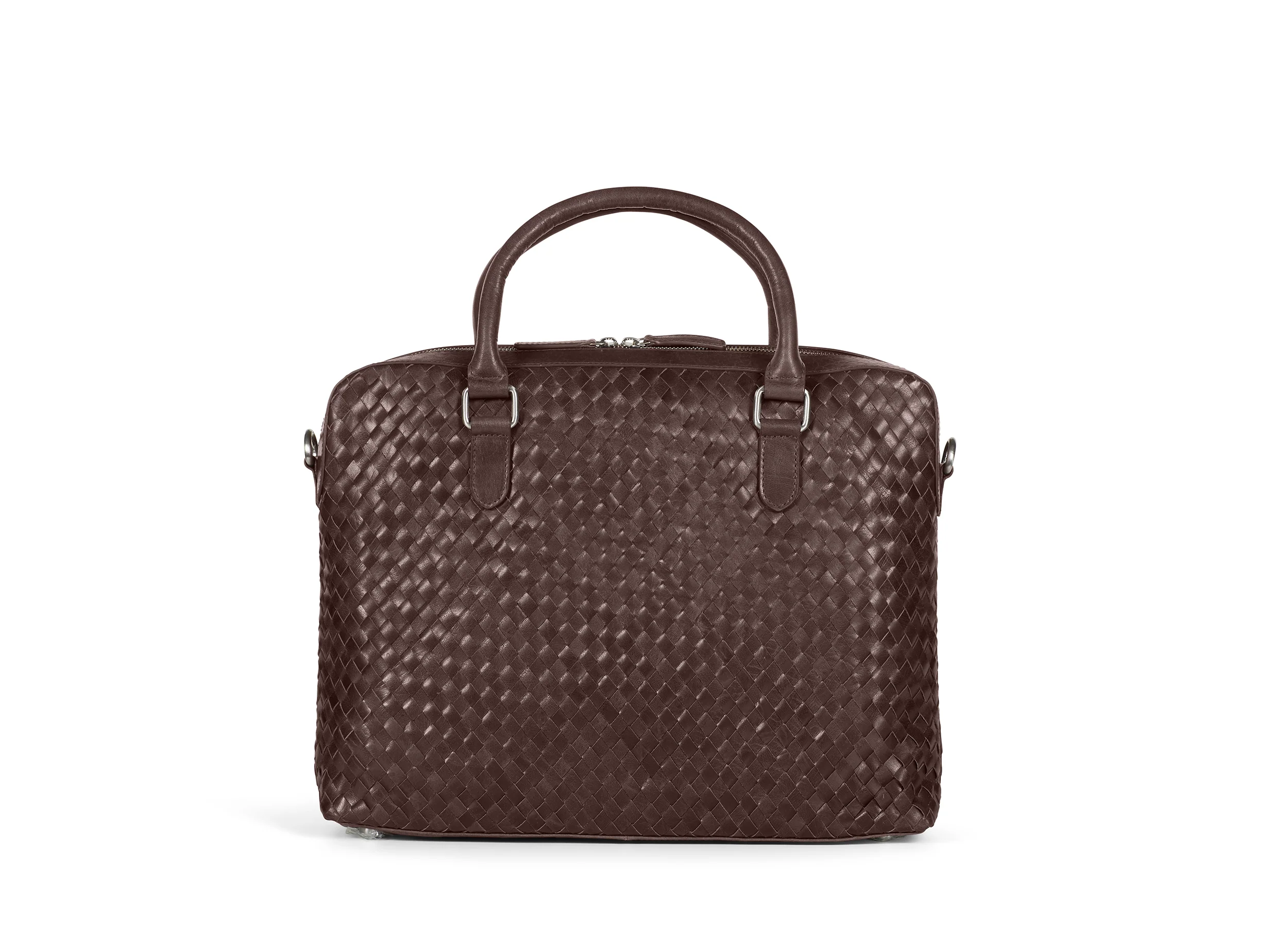 Braided Laptop Bag John Dark Brown - Image 2