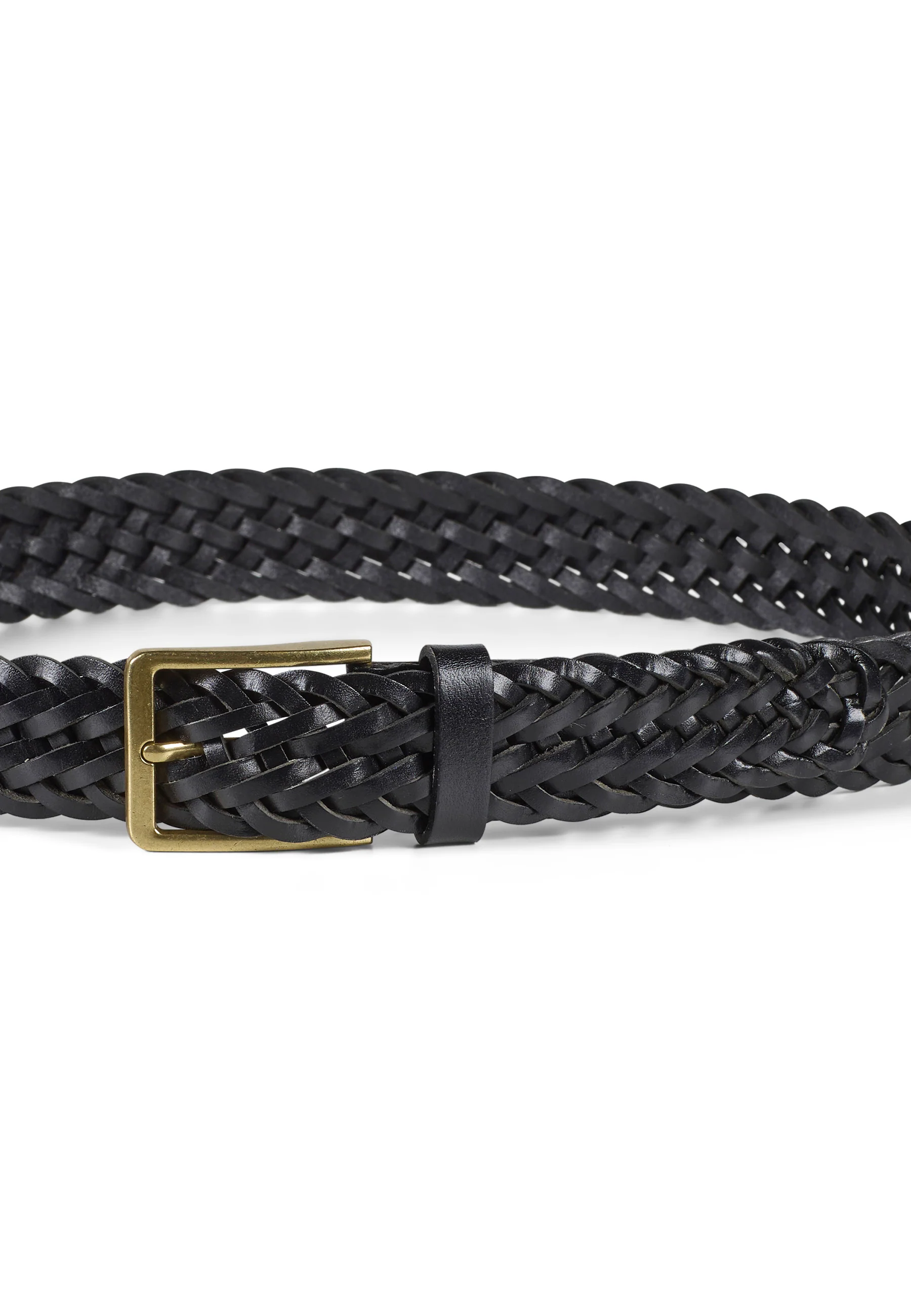 Braided Leather Belt Andrew Black - Image 3