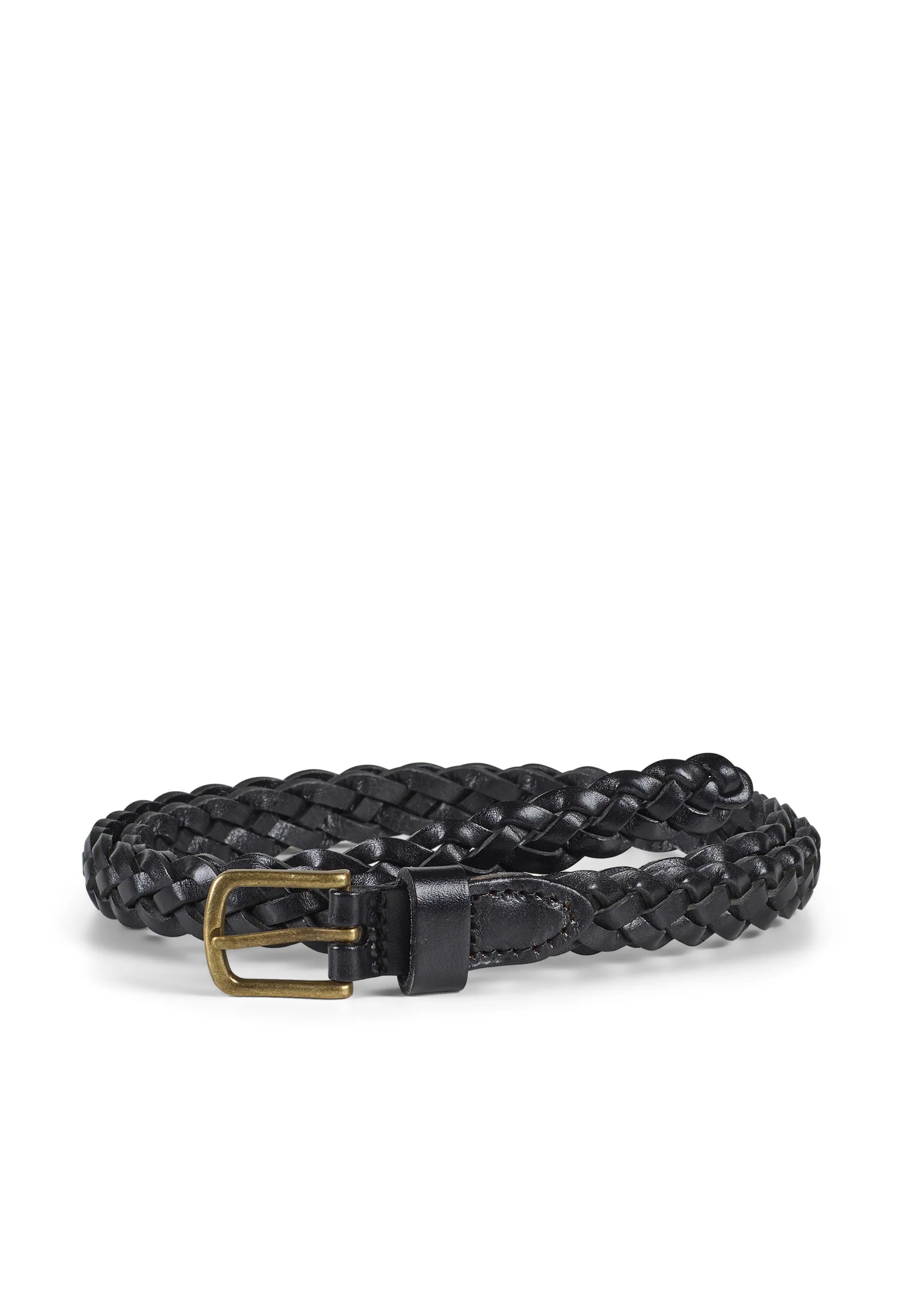 Braided Leather Belt William Black