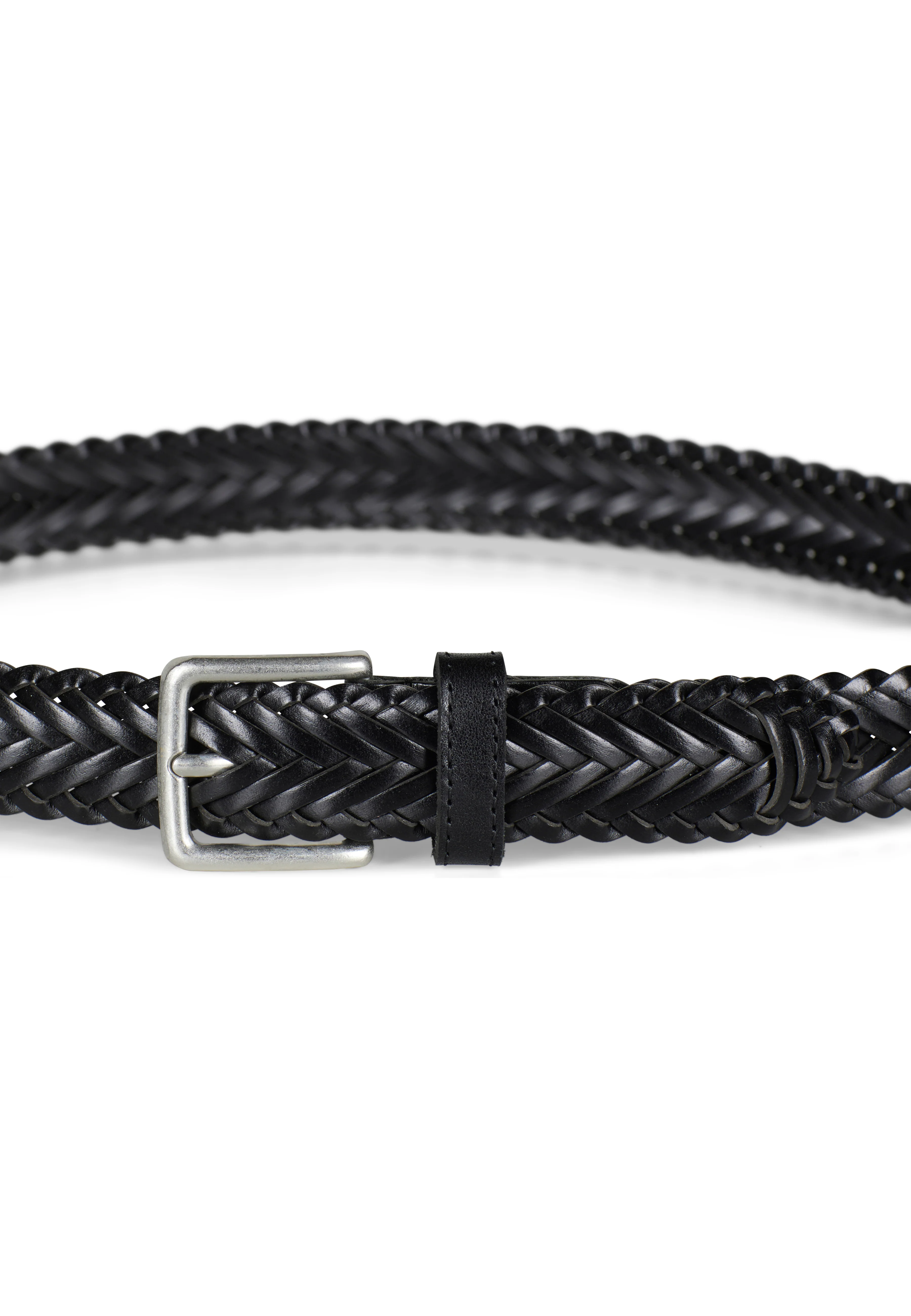 Braided Leather Belt Adwin Black - Image 3