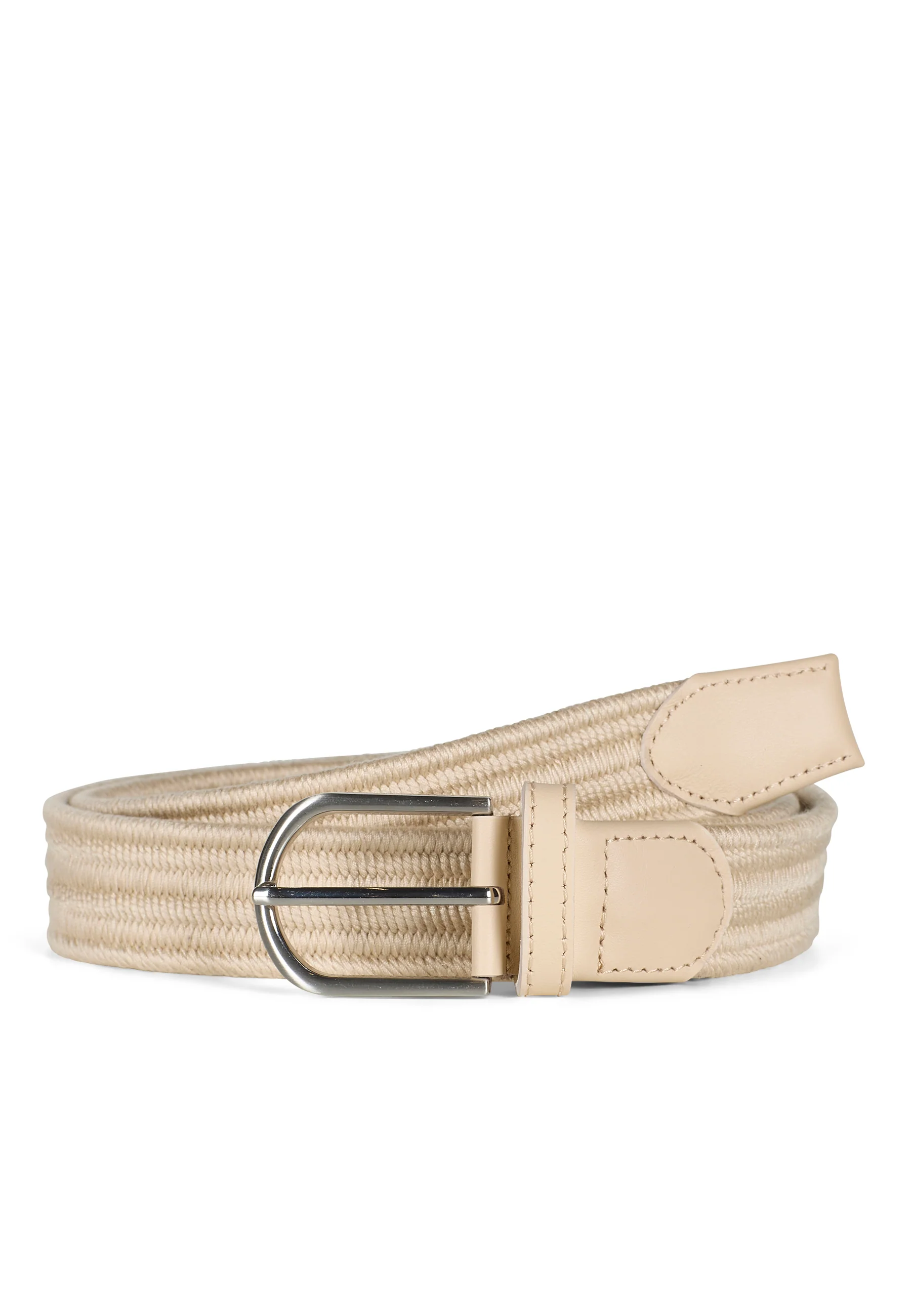 Braided Stretch Belt Lee Beige