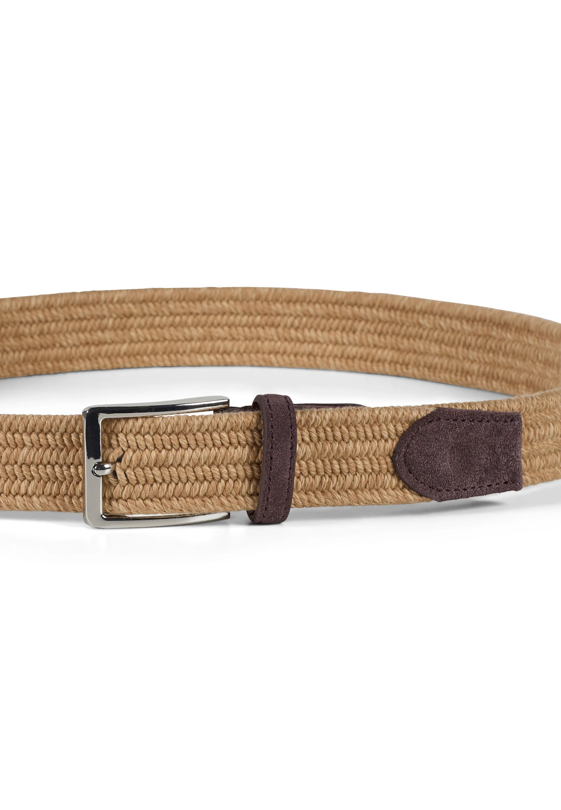 Braided Stretch Belt Beige - Image 3