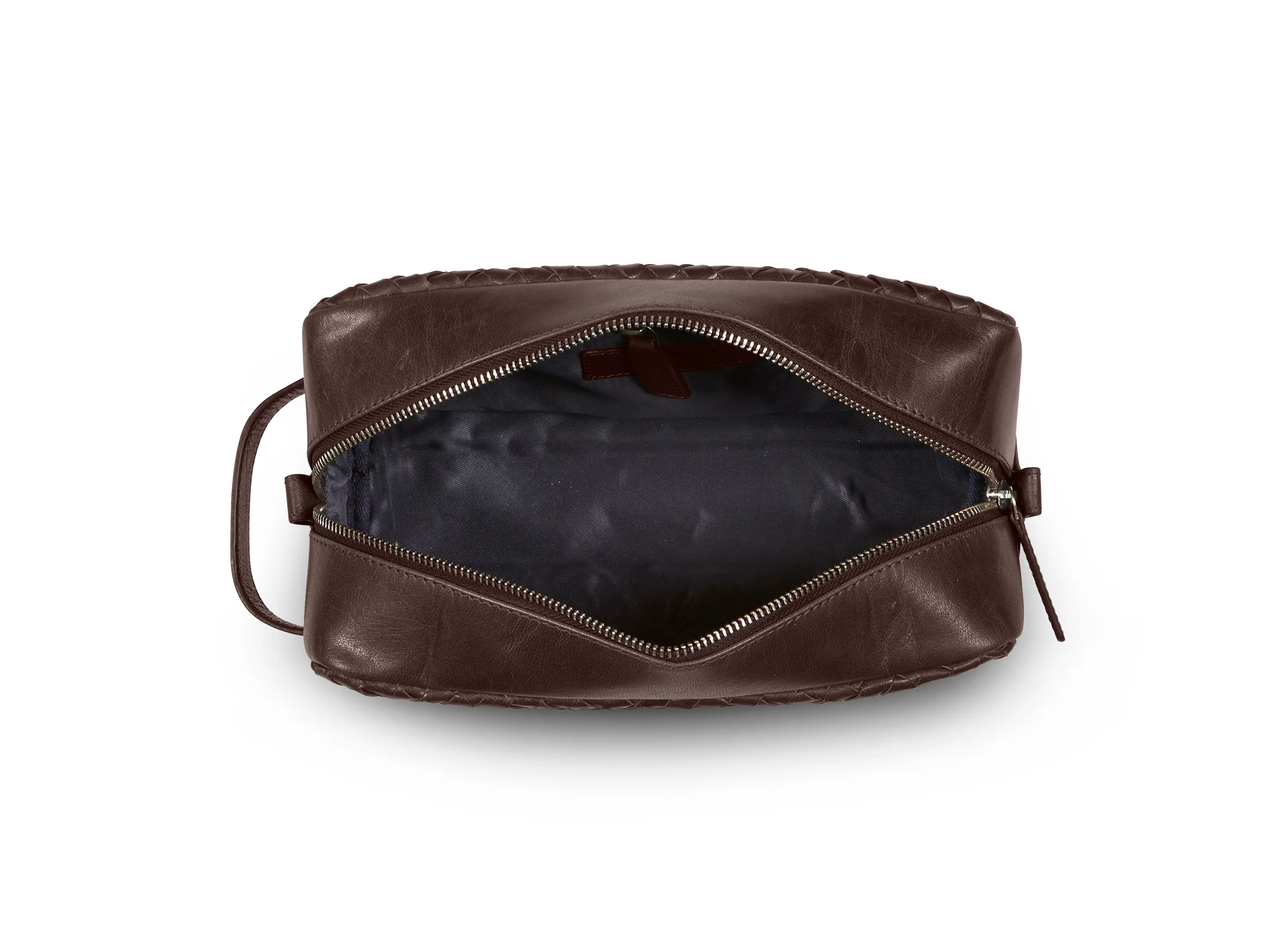 Braided Washbag John Dark Brown - Image 4