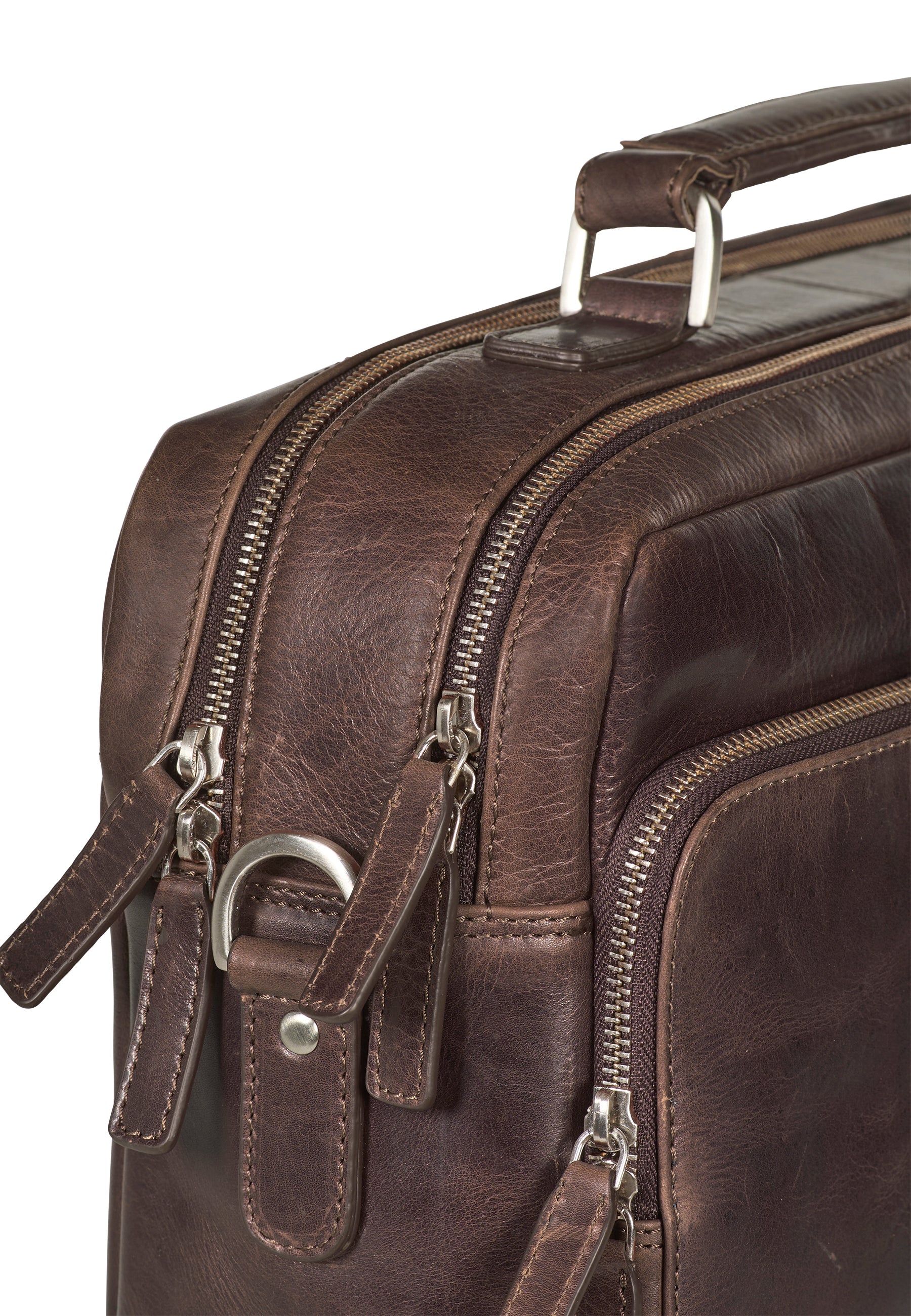 Briefcase Bag Damien Dark Brown - Image 4