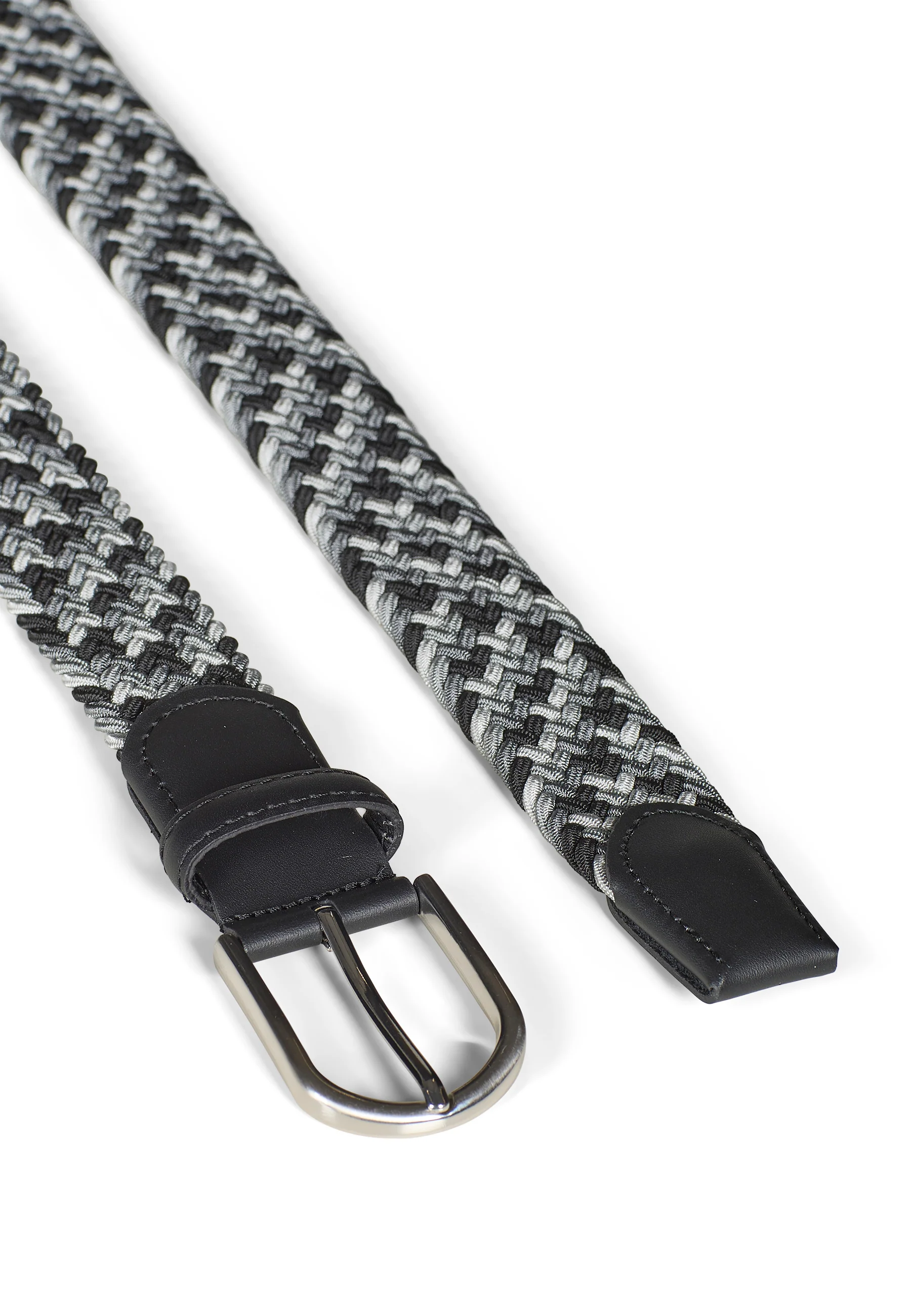 Howard Braided Stretch Belt Andy Black / Grey - Image 2
