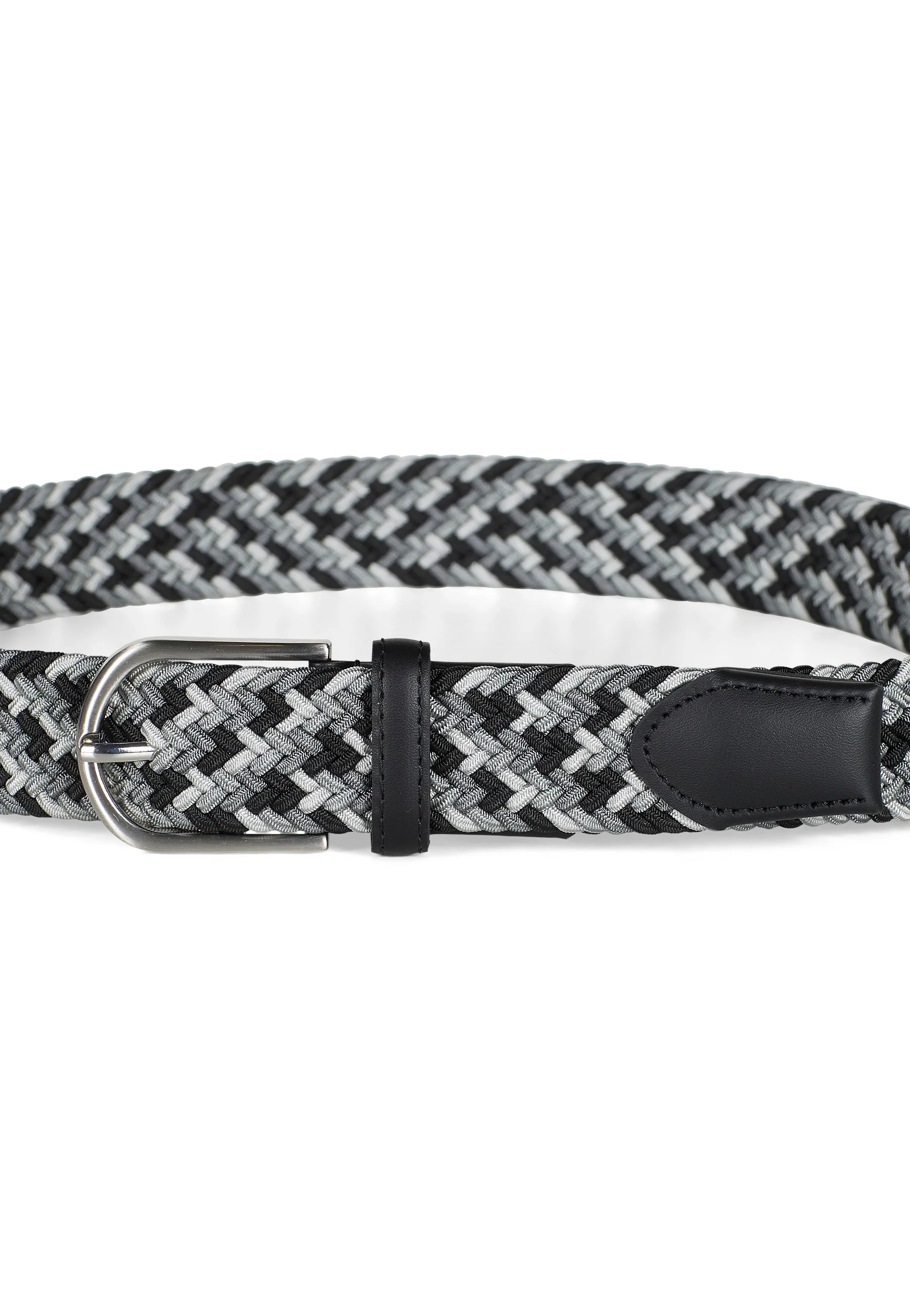 Howard Braided Stretch Belt Andy Black / Grey - Image 3