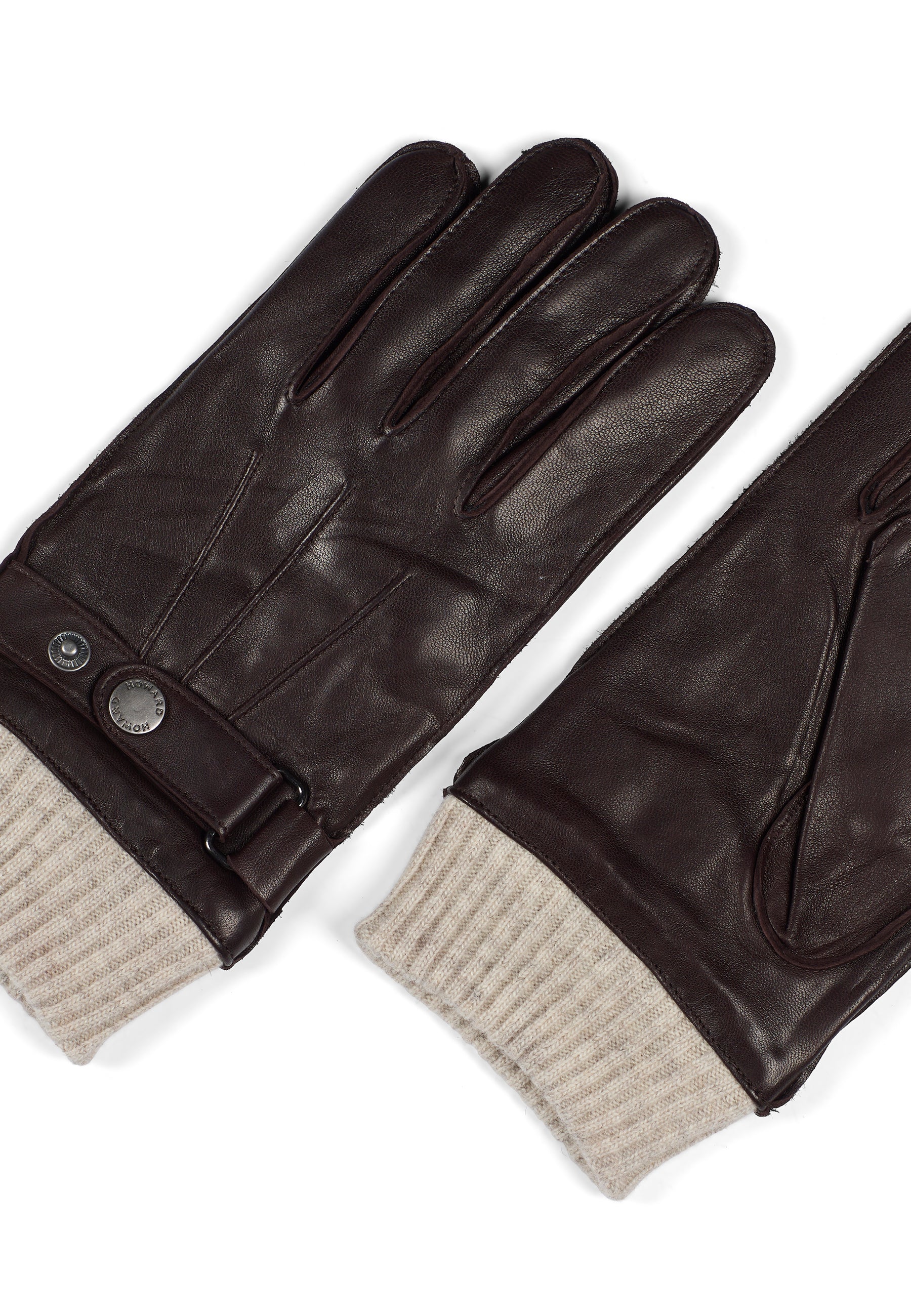 Leather Gloves Carl Dark Brown - Image 2