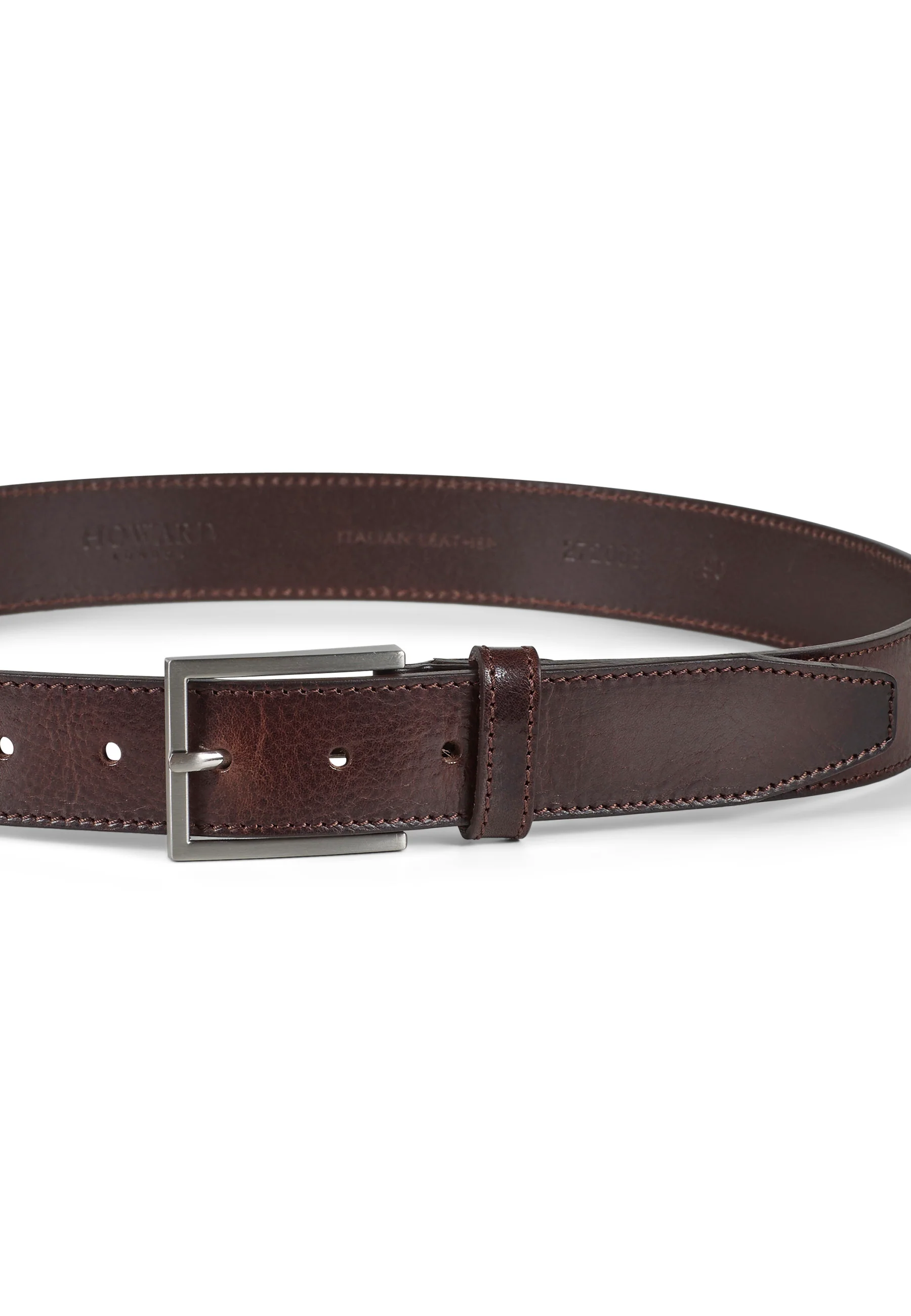 Leather Belt Matthew Dark Brown - Image 3