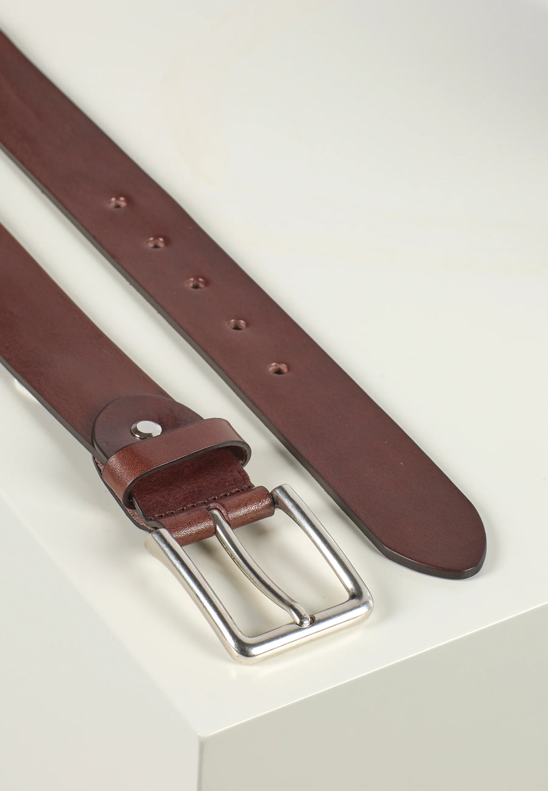Leather Belt Roger Dark Brown - Image 2