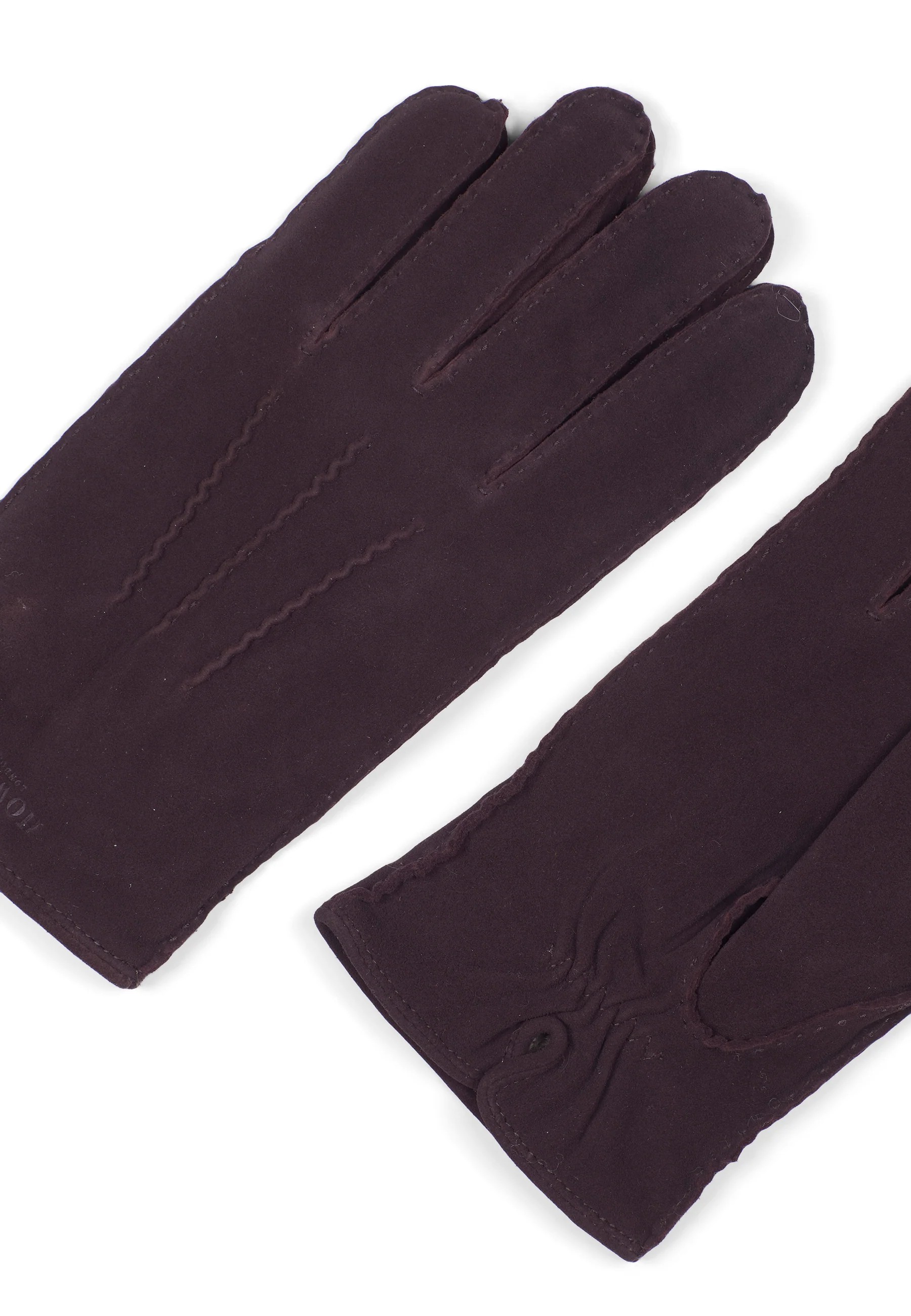Leather Gloves Sander Dark Brown - Image 2