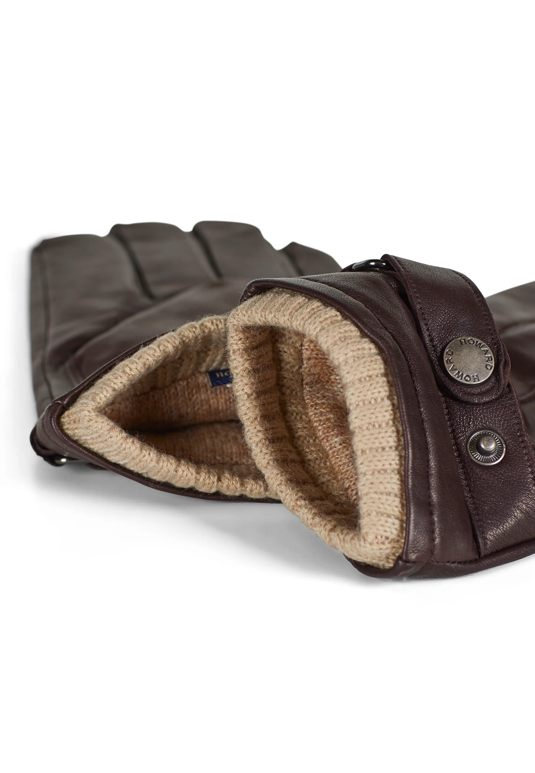 Leather Gloves Smith Dark Brown - Image 3