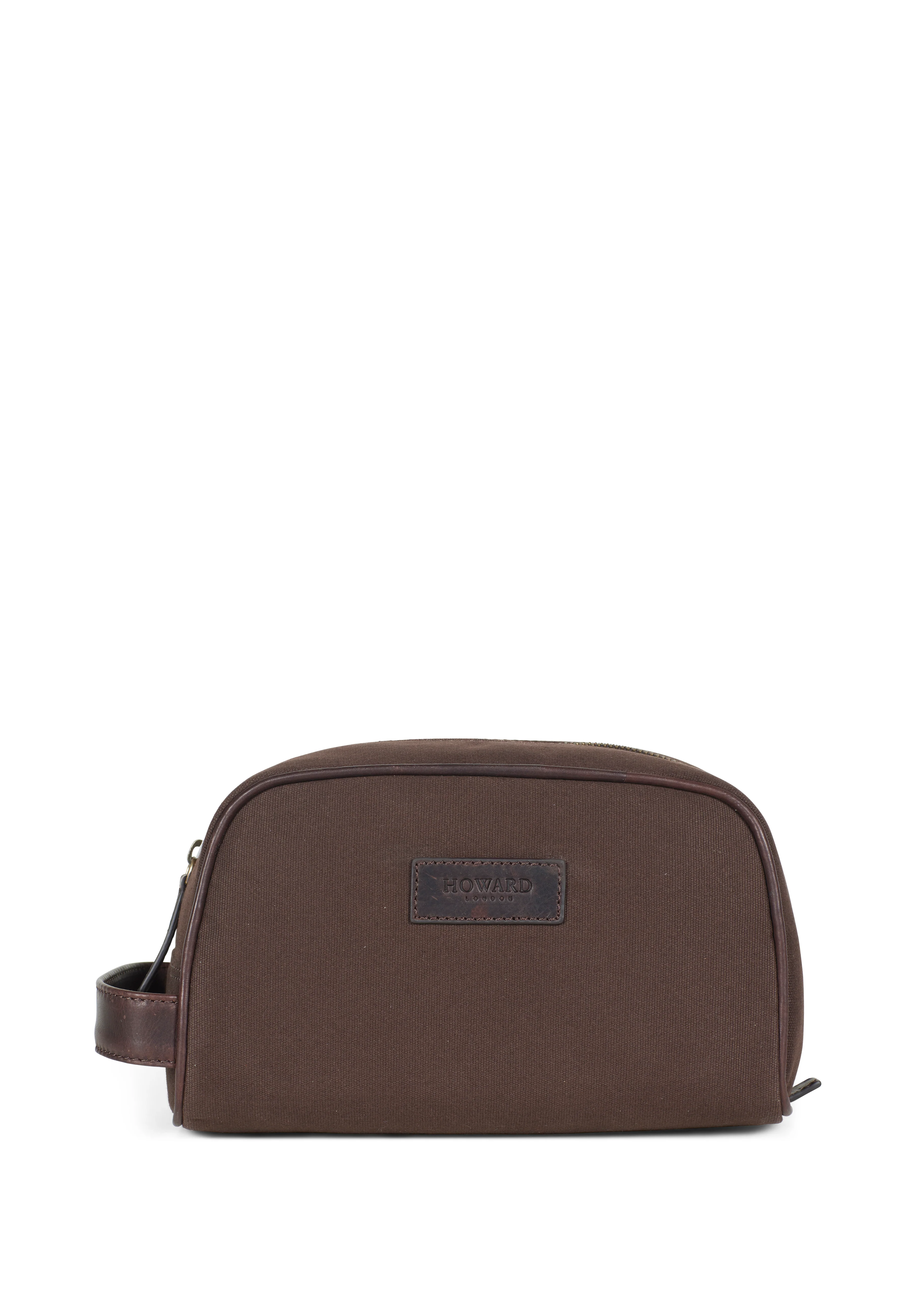 Washbag Canvas Dark Brown