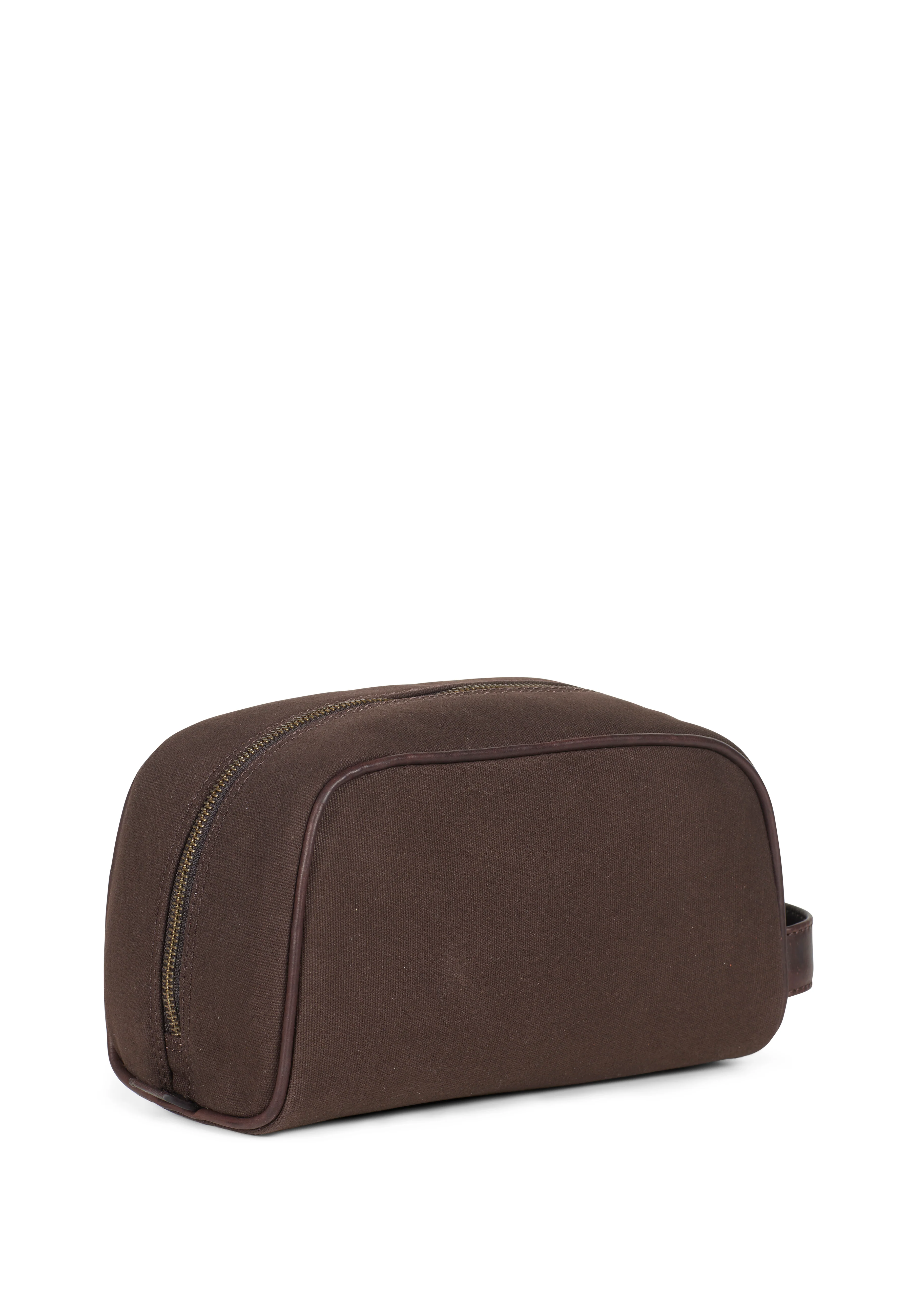 Washbag Canvas Dark Brown - Image 2