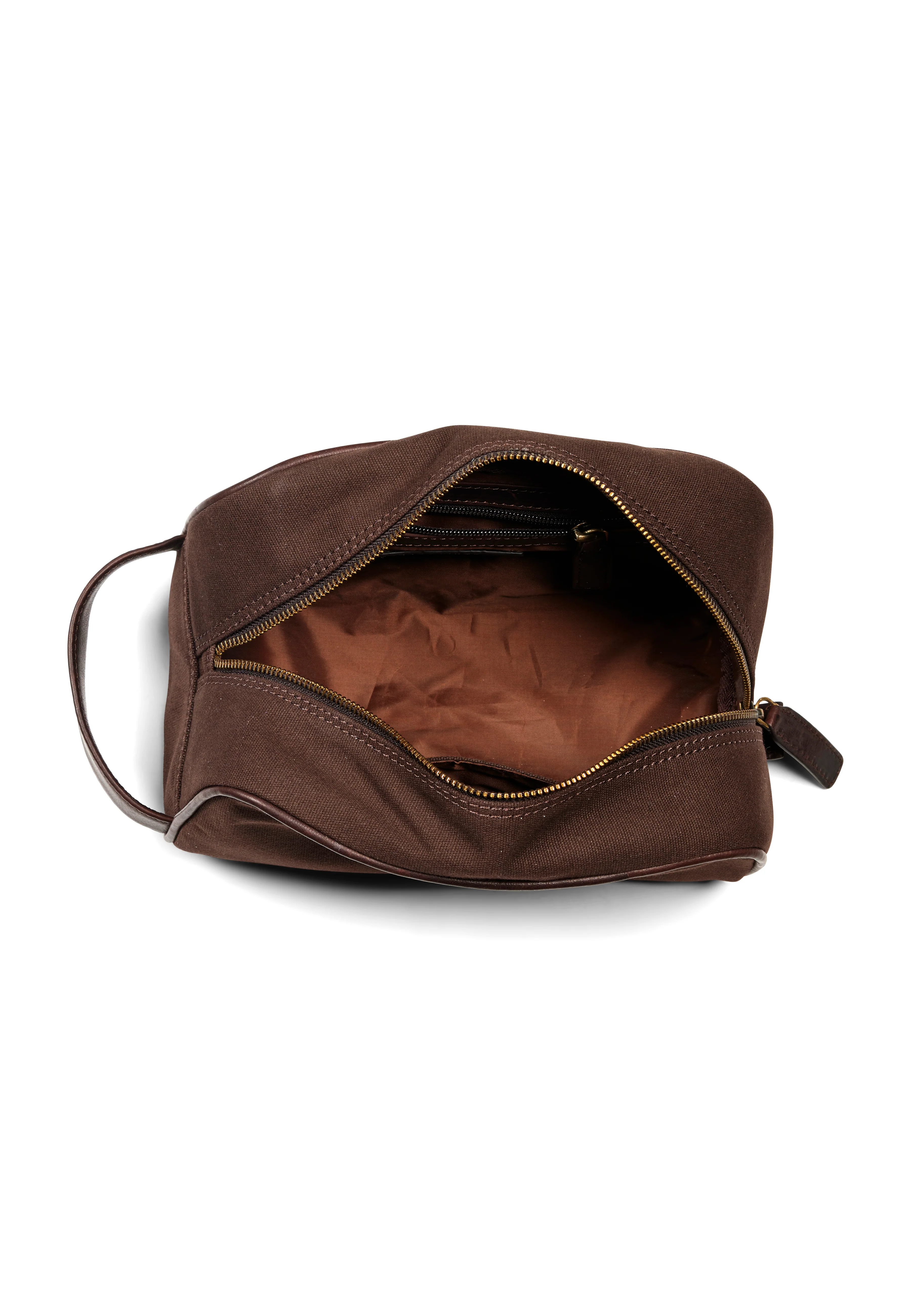 Washbag Canvas Dark Brown - Image 3