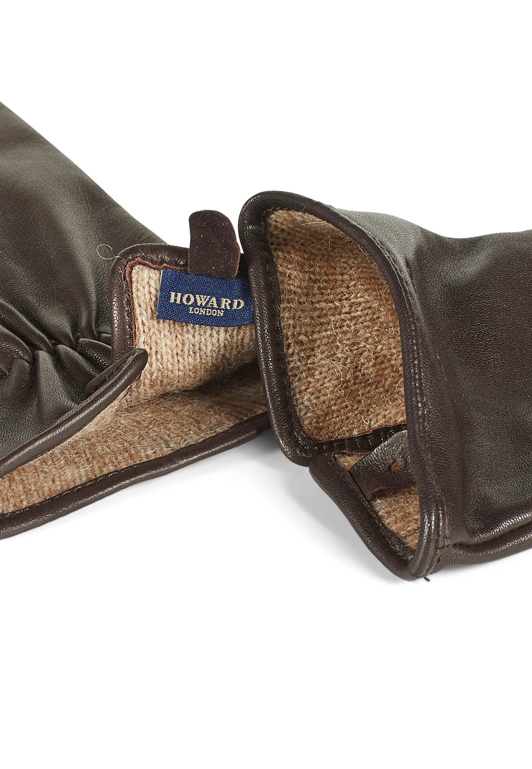 Women's Leather Gloves Cleo Dark Brown - Image 3