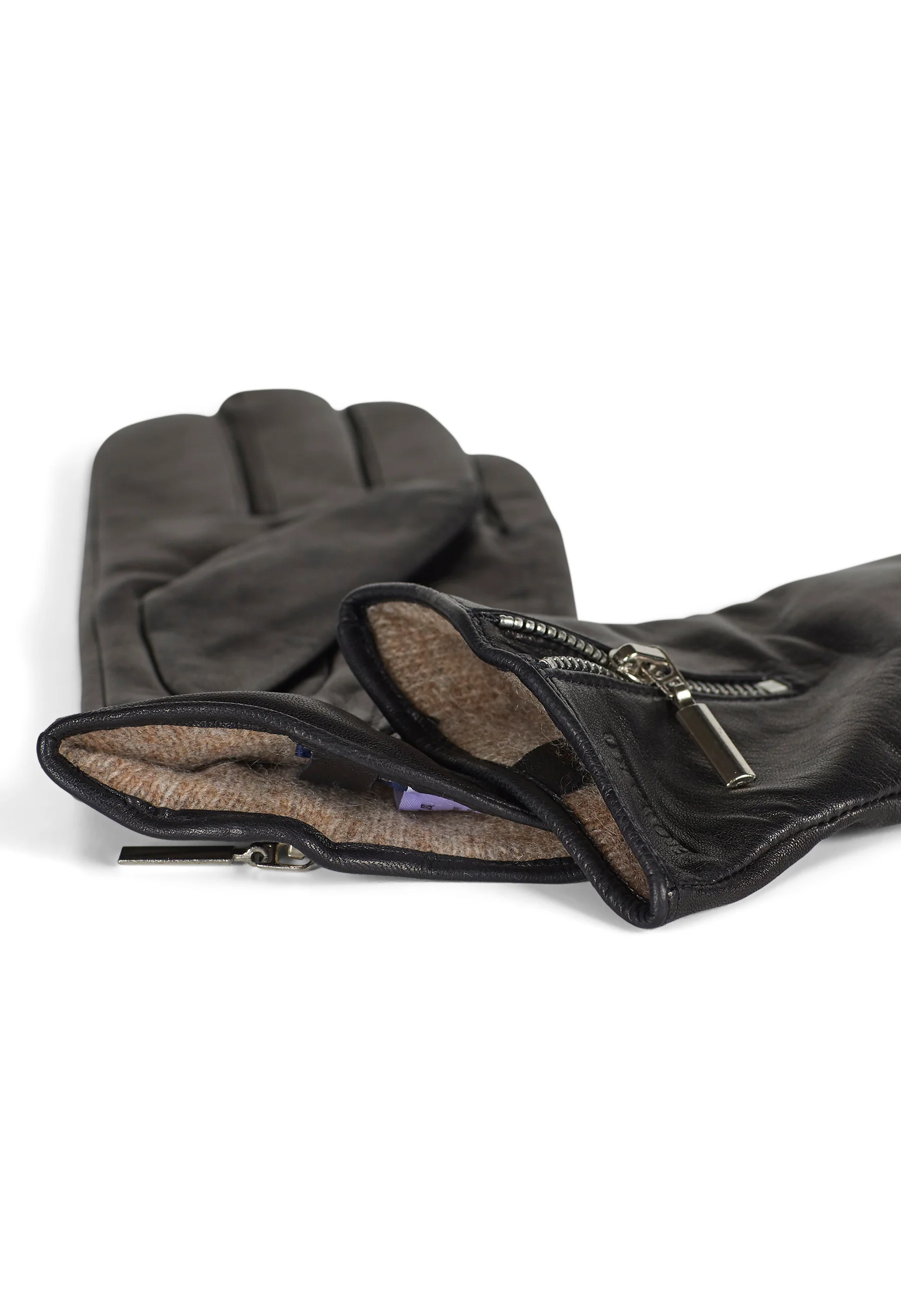 Women's Leather Gloves Hannah Black - Image 3