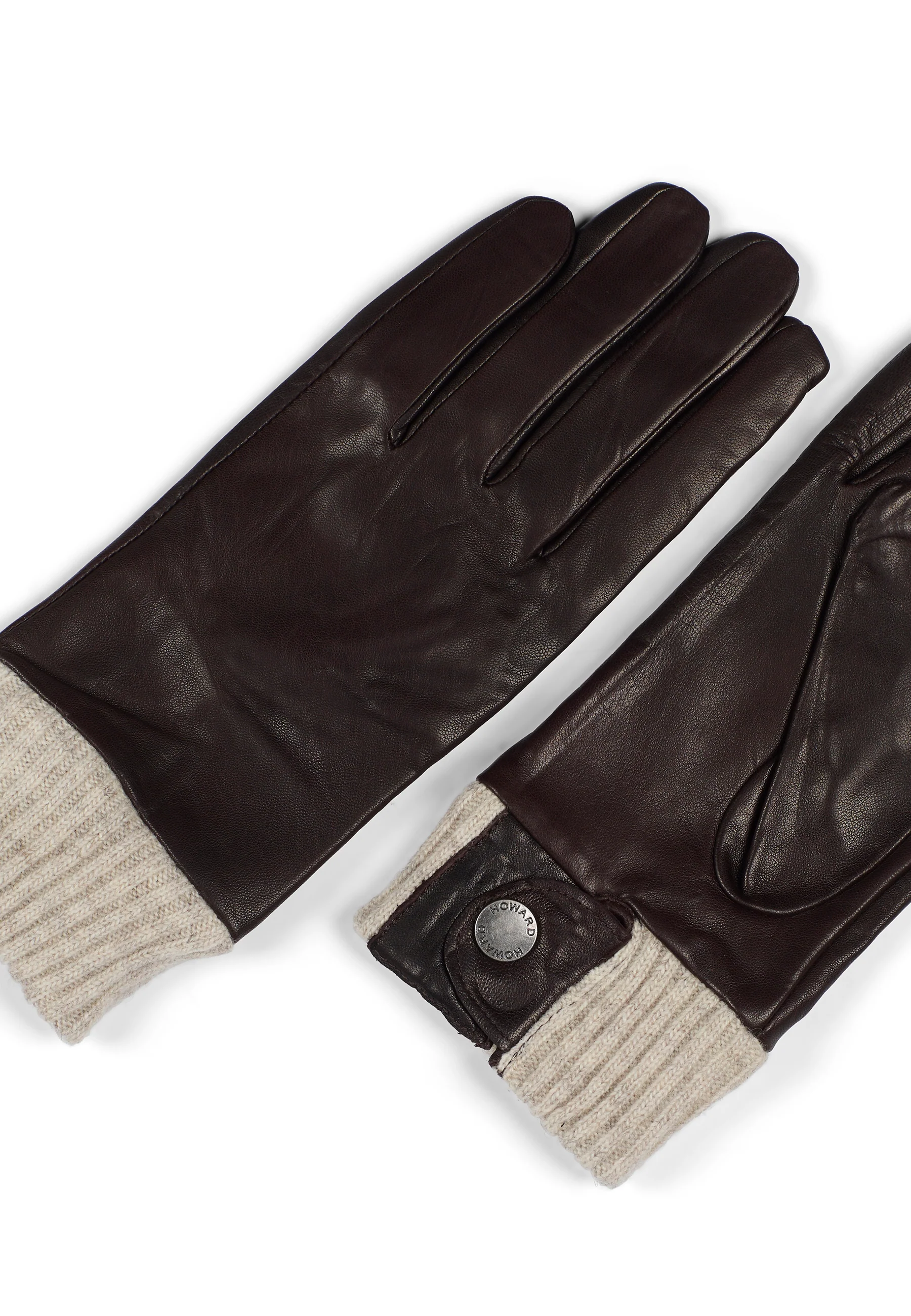 Women's Leather Gloves Lily Dark Brown - Image 2