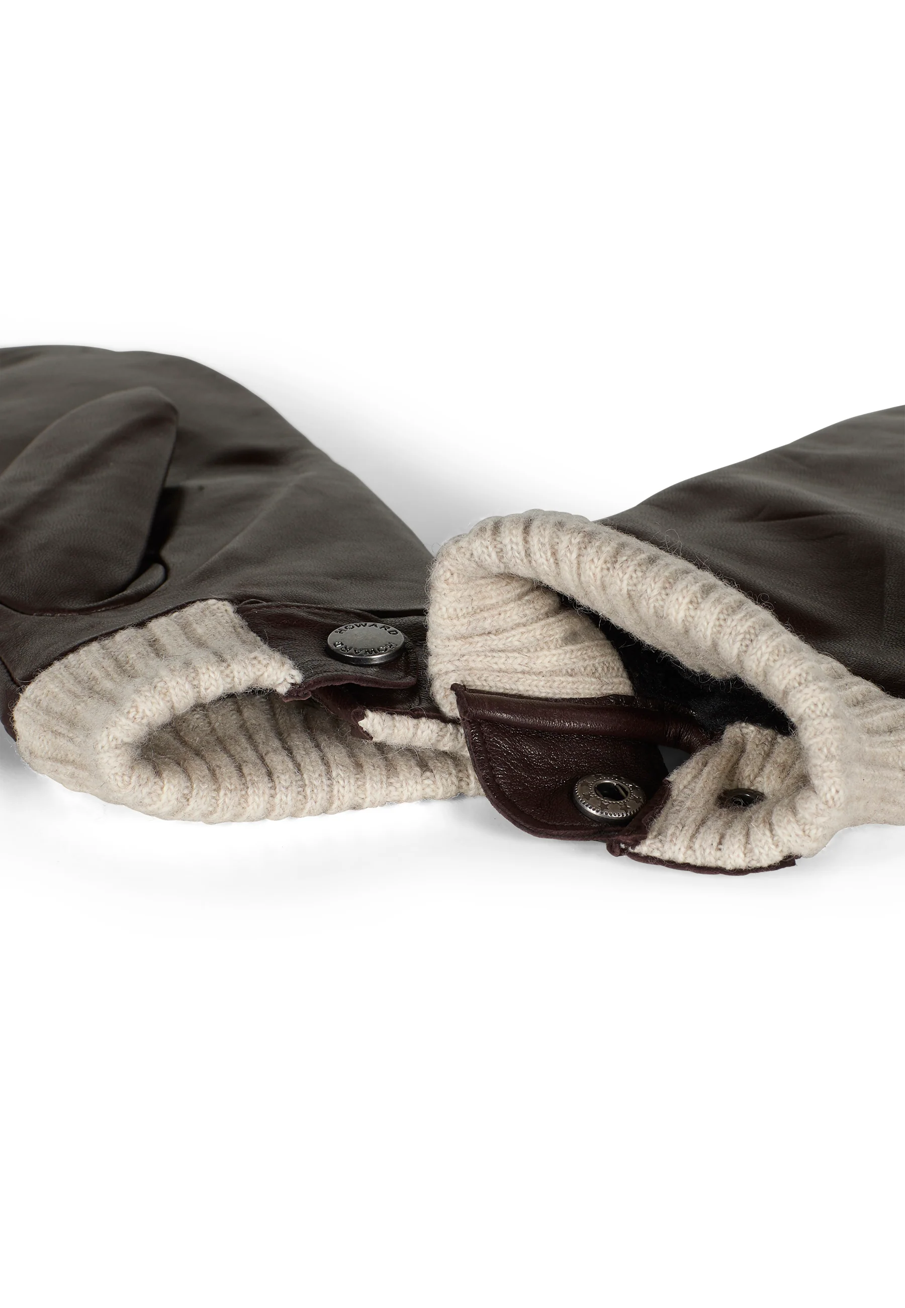 Women's Leather Gloves Lucy Dark Brown - Image 3