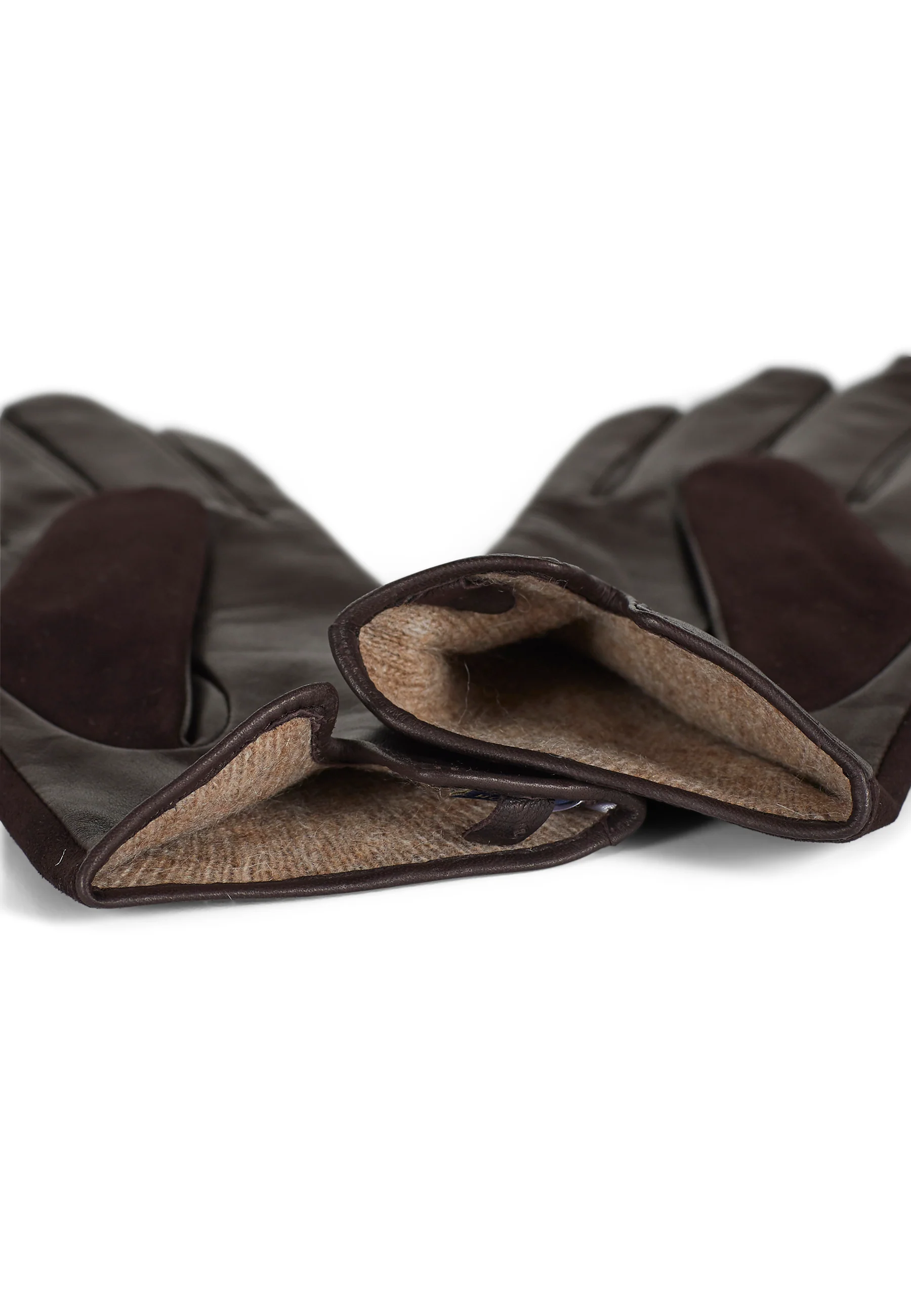 Women's Leather Gloves Luna Dark Brown - Image 3